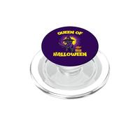 Queen Of Halloween Funny Black Cat Witch PopSockets PopGrip for MagSafe