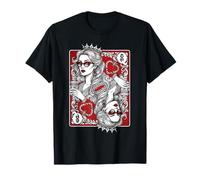 Queen of Heart Playing Card Coffee Lover Gambling Valentines T-Shirt