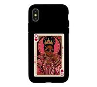 Queen of Hearts Afrocentric Black Queen Melanin Case for iPhone X/XS