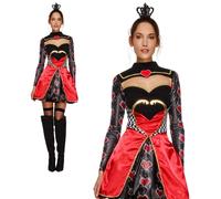 Queen of Hearts Costume Book Week Womens Ladies Fairytale Fancy Dress 8-18