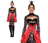 Queen of Hearts Costume Book Week Womens Ladies Fairytale Fancy Dress 8-18
