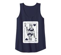 Queen of Hearts Costume Tank Top, Women, Navy Blue, Medium