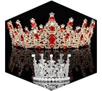 Queen of Hearts Crown Princess Crowns - 2Pack Halloween Tiara Birthday Crowns for Women Princess Tiaras for Women Tiaras for Girls Homecoming Crown Wedding Tiara Christmas Gifts, Standard size, Metal