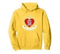 Queen of Hearts Off With Their Heads Royal Decree Pullover Hoodie, Adult Unisex, Lemon, S