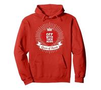 Queen of Hearts Off With Their Heads Royal Decree Pullover Hoodie, Adult Unisex, Red, M