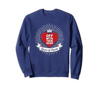 Queen of Hearts Off With Their Heads Royal Decree Sweatshirt, Adult Unisex, Navy, L