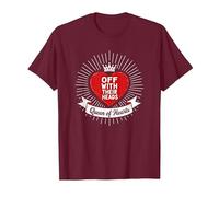 Queen of Hearts Off with Their Heads Royal Decree T-Shirt, Men, Burgundy, S