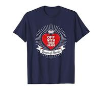 Queen of Hearts Off with Their Heads Royal Decree T-Shirt, Men, Navy, M