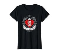 Queen of Hearts Off with Their Heads Royal Decree T-Shirt, Women, Black, S