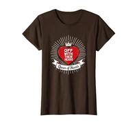 Queen of Hearts Off with Their Heads Royal Decree T-Shirt, Women, Brown, S