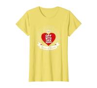 Queen of Hearts Off with Their Heads Royal Decree T-Shirt, Women, Lemon, S