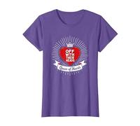 Queen of Hearts Off with Their Heads Royal Decree T-Shirt, Women, Purple Heather, S