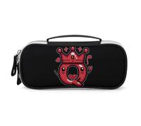 Queen of Hearts Playing Cards Pencil Case Portable Makeup Bag Organizer Pencil Pouch Cosmetic Bags for Women
