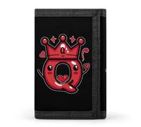 Queen of Hearts Playing Cards Trifold Wallets Slim Coin Purse Credit Card Holder Wallet Money Clip for Women Men