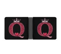 Queen of Hearts Printed Bifold Wallet with Hidden Compartments Pocket Money and Credit Card Holder for Men Women