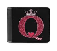 Queen of Hearts Printed Bifold Wallet with Hidden Compartments Pocket Money and Credit Card Holder for Men Women