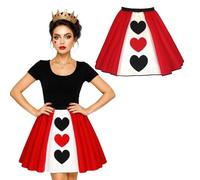 Queen of Hearts Skirt/Alice in Wonderland Halloween Costume (L-XXL)