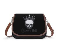 Queen of Hell Leather Crossbody Bags for Women Messenger Handbag Purse Shoulder Bag