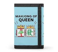 Queen of Mahjong Trifold Wallet Slim Wallets with ID Window Credit Card Pockets for Men Women