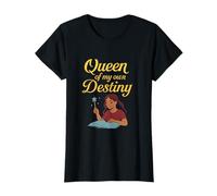 Queen of My Own Destiny Feminist Gold Script T-Shirt