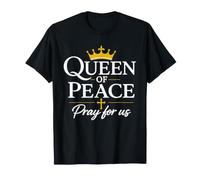 Queen of Peace Virgin Mary Roman Catholic Rosary T-Shirt