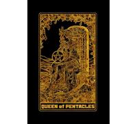 QUEEN OF PENTACLES - Tarot Card Notebook - Card No.66 (Black - Gold Ed.): A5 Ruled Lined Tarot Journal Diary Sketchbook Notebook - Queen of Pentacles (Nurturing and Practicality)