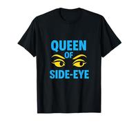 Queen of Side-Eye Bold Blue & Yellow Eye Silhouette T-Shirt