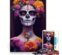 Queen Of Skulls 1000 Piece Jigsaw Puzzles for Teenagers Jigsaw Memory Lift Light Relax Image Assembly (38x26cm)