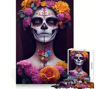 Queen Of Skulls Hard Jigsaw Puzzle for Adults 1000 Pieces Smart Game Home Enjoy Image Assembly Festive Gift (38x52cm)