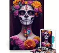 Queen Of Skulls Jigsaw Puzzle 1000 Piece for Adults Logic Boost Toy Together Fun Premium Edge Stylish Gift (50x75cm)