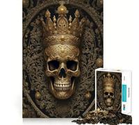 QUEEN OF SKULLS Jigsaw Puzzle for Teenagers 1000 Pieces Memory Boost Indoor Play Image Assembly (38x52cm)