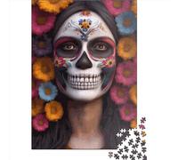 Queen Of Skulls Jigsaw Puzzles Puzzles for Adults Kids. 1000 Pieces Impossible Challenge Toy Educational Game Home Decoration for Adults& Kids Age 14 Years Up 1000pcs (75x50cm)