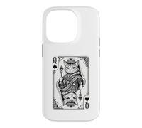 Queen of Spades Royal Cat Vintage Playing Card Game Design Case for iPhone 14 Pro