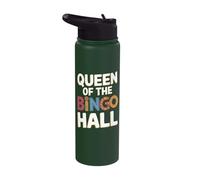 Queen of The Bingo Hall - Bingo Player Stainless Steel Insulated Water Bottle