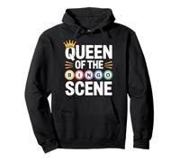 Queen Of The Bingo Scene Crowned Fun Pullover Hoodie