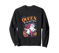 Queen Of The Boo Crew Funny Ghost Halloween Mom Mother Mommy Sweatshirt