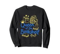 Queen Of The Bookshelf Librarian Book Lover Reading Literary Sweatshirt