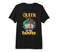 Queen of The Camper Campervan Campfire Camping Premium T-Shirt