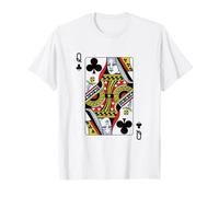 Queen Of The Clubs Playing Card Poker T-Shirt