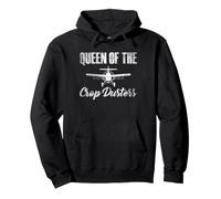 Queen Of The Crop Dusters Pilot Aviation Aerial Applicator Pullover Hoodie