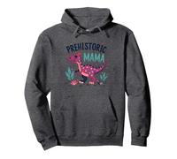 Queen of the Dinosaurs: Playful Prehistoric Empowerment Pullover Hoodie, Adult Unisex, Dark Heather Grey, L