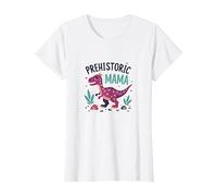 Queen of The Dinosaurs: Playful Prehistoric Empowerment T-Shirt, Women, White, S