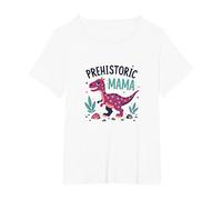 Queen of The Dinosaurs: Playful Prehistoric Empowerment T-Shirt, Women's Plus, White, 6X