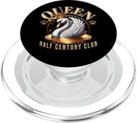 Queen of the Half Century Club - Elegant Swan 50th Birhday PopSockets PopGrip for MagSafe