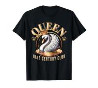 Queen of the Half Century Club - Elegant Swan 50th Birhday T-Shirt
