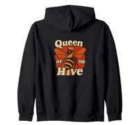 Queen of the Hive Honeybee Art Zip Hoodie