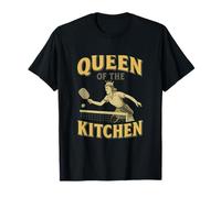 Queen of the Kitchen Vintage 3D Block Design T-Shirt