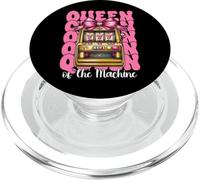 Queen Of The Machine Slot Machine Gambling Casino 777 Girl PopSockets PopGrip for MagSafe