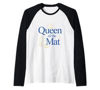 Queen of The Mat Yoga Lover Stretching Meditation Pilates Raglan Baseball Tee