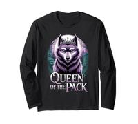 Queen of The Pack Strong Confident Powerful Werewolf Girl Long Sleeve T-Shirt